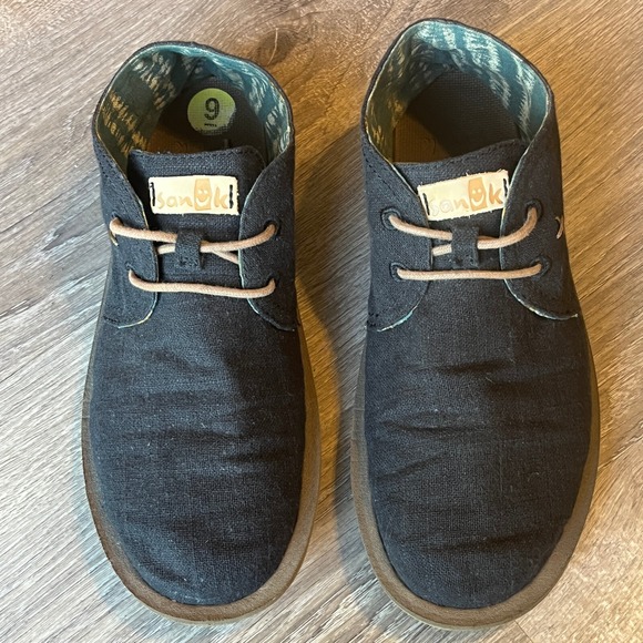 Sanuk Other - Sanuk Barefoot Casual Comfort Lace Up Shoes Black Brown Mens 9 UK 8 EU 42